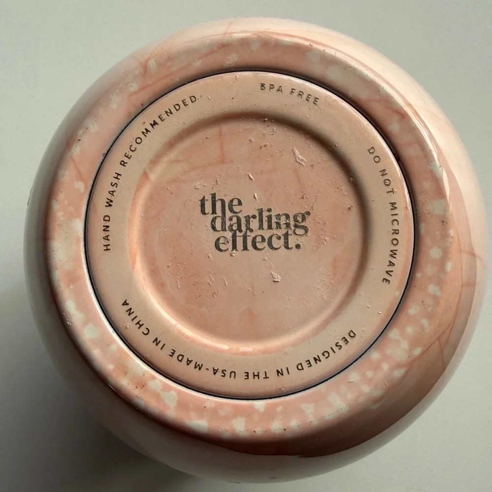 The Darling Effect Insulated Double Walled Lil’ Floral Delight Wine Tumbler Lid